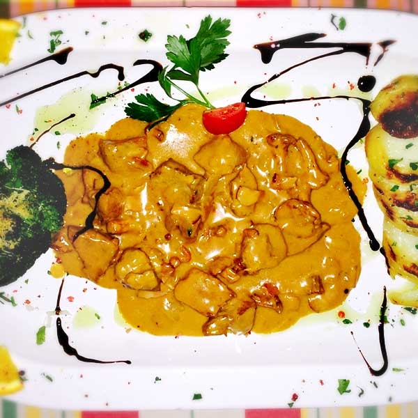 Geschnetzeltes in Senfsauce